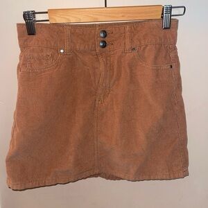 Wonder Nation Brown Corduroy Skirt girls size 10/12 Fall Autumn